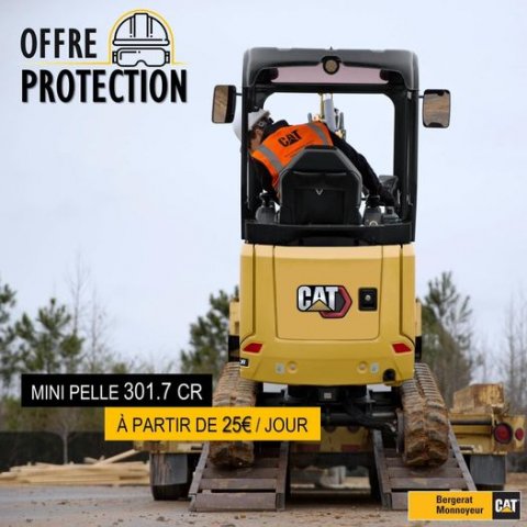 Découvrez notre offre de protection sur les mini pelles Cat®